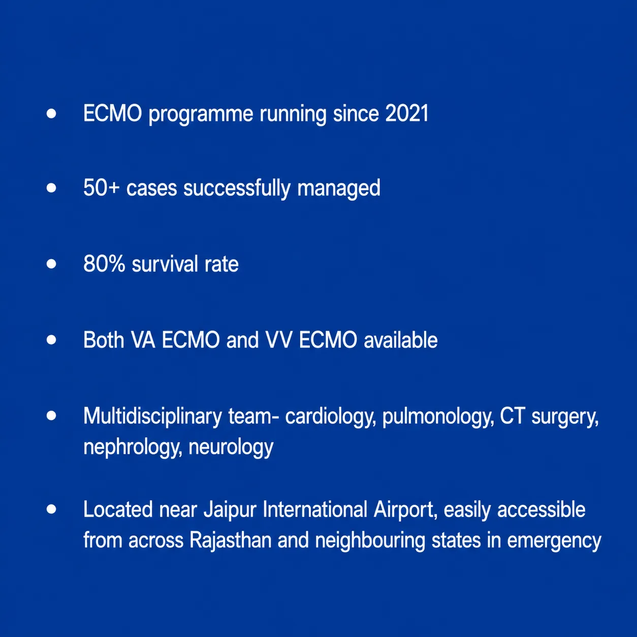 ECMO at Apex Hospitals, Malviya Nagar, Jaipur