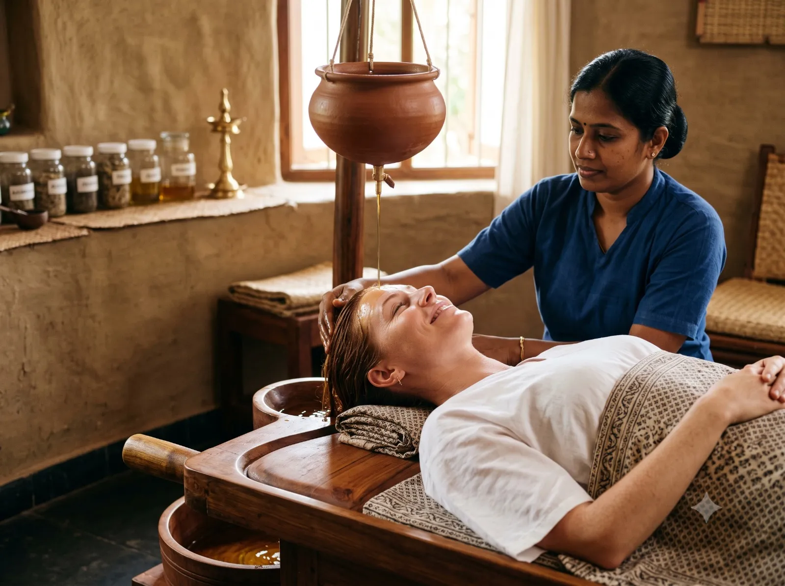 Ingrid S. during her first Vaidya consultation at MERU