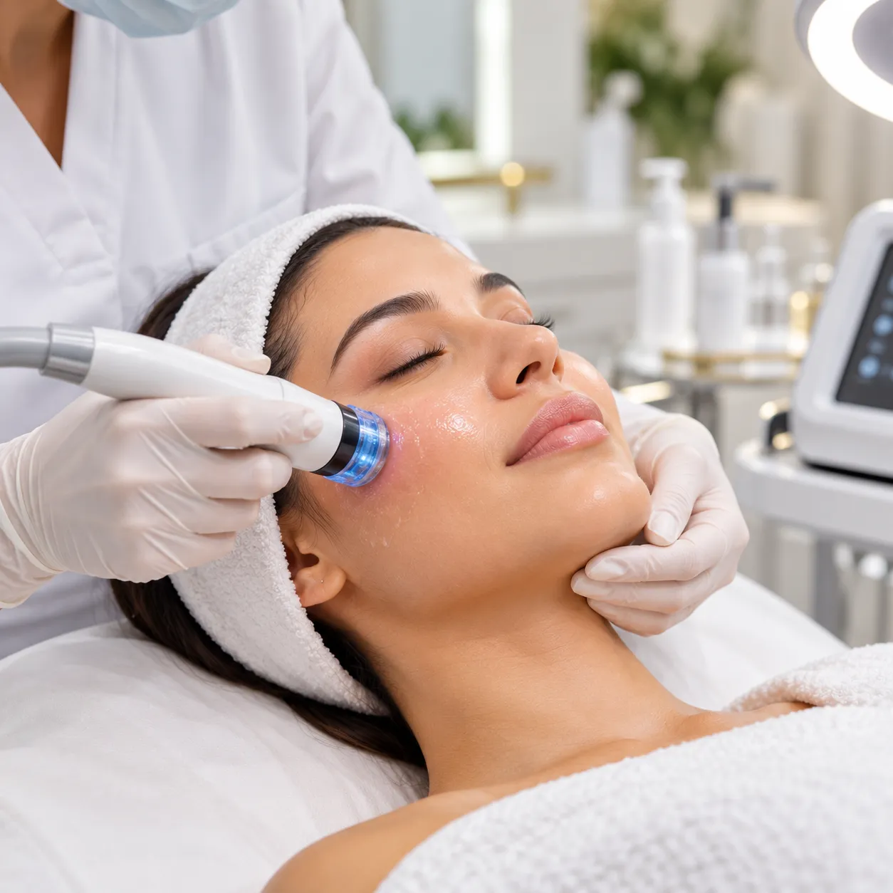 Skin treatment at Alifiya's clinic